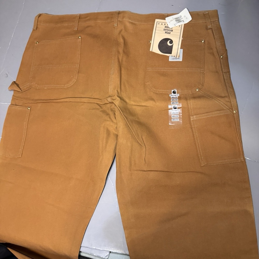 Vintage Carhartt 62W 48 32 Double Knee Duck Canvas Work Dungaree Pants New 90s
